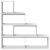 Bibliotecă/separator 4 niveluri, alb, 143,5x29x143,5 cm lemn GartenMobel Dekor