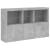 Servantă cu lumini LED, gri beton, 162x37x100 cm GartenMobel Dekor