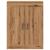 Dulap pe perete stejar artizanal, 69,5x34x90 cm, lemn prelucrat GartenMobel Dekor