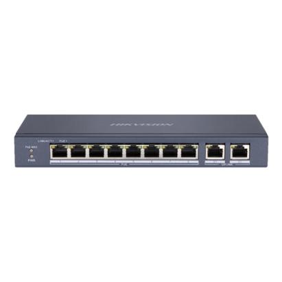 SWITCHSwitch 8 porturi PoE'2 porturi uplink RJ45 Gigabit - HIKVISION DS-3E0310P-E-M SafetyGuard Surveillance