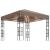 Pavilion cu șiruri de lumini LED, gri taupe, 3x3 m GartenMobel Dekor