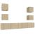 Set dulap TV, 6 piese, stejar sonoma, lemn prelucrat GartenMobel Dekor