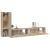 Set dulap TV, 3 piese, stejar sonoma, lemn prelucrat GartenMobel Dekor