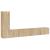 Set dulap TV, 3 piese, stejar sonoma, lemn prelucrat GartenMobel Dekor