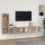 Set dulap TV, 3 piese, stejar sonoma, lemn prelucrat GartenMobel Dekor