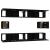 Set dulap TV, 6 piese, negru, lemn prelucrat GartenMobel Dekor