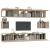 Set dulap TV, 6 piese, stejar sonoma, lemn prelucrat GartenMobel Dekor