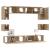 Set dulap TV, 8 piese, stejar sonoma, lemn prelucrat GartenMobel Dekor