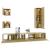 Set dulap TV, 5 piese, stejar sonoma, lemn prelucrat GartenMobel Dekor