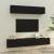 Set dulap TV, 4 piese, negru, lemn prelucrat GartenMobel Dekor