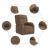 Fotoliu rabatabil electric, maro, material textil GartenMobel Dekor