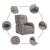 Fotoliu rabatabil electric, gri taupe, material textil GartenMobel Dekor