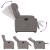Fotoliu electric rabatabil cu ridicare, gri taupe, textil GartenMobel Dekor