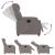 Fotoliu rabatabil, gri taupe, material textil GartenMobel Dekor