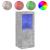Servantă cu lumini LED, gri beton, 41x37x100 cm GartenMobel Dekor
