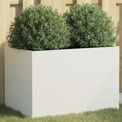 Jardinieră, alb, 62x40x39 cm, oțel GartenMobel Dekor