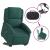 Fotoliu electric masaj rabatabil / ridicare verde închis textil GartenMobel Dekor