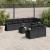 Set mobilier de grădină cu perne, 9 piese, negru, poliratan GartenMobel Dekor