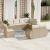 Set canapele de grădină, 8 piese, cu perne, bej, poliratan GartenMobel Dekor
