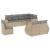 Set canapele de grădină, 8 piese, cu perne, bej, poliratan GartenMobel Dekor