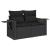 Set mobilier de grădină cu perne, 4 piese, negru, poliratan GartenMobel Dekor