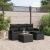 Set mobilier de grădină cu perne, 5 piese, negru, poliratan GartenMobel Dekor