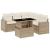 Set canapele de grădină cu perne, 6 piese, bej, poliratan GartenMobel Dekor