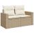 Set canapele de grădină, 7 piese, cu perne, bej, poliratan GartenMobel Dekor
