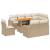 Set canapele de grădină, 9 piese, cu perne, bej, poliratan GartenMobel Dekor