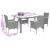 Set mobilier grădină perne 5 piese negru poliratan/lemn acacia GartenMobel Dekor