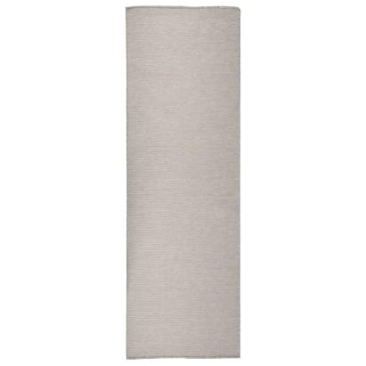 Covor de exterior, gri taupe, 80x250 cm, țesătură plată GartenMobel Dekor
