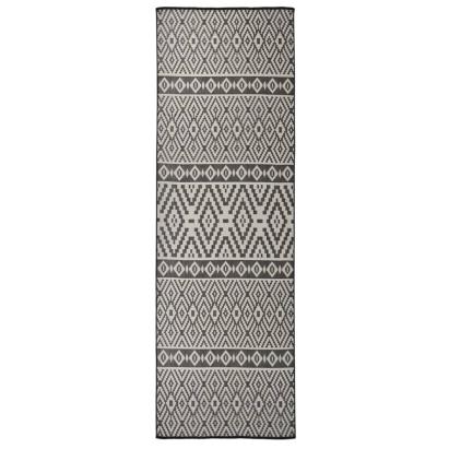 Covor de exterior, dungi negre, 80x250 cm, țesătură plată GartenMobel Dekor