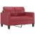 Canapea cu 2 locuri, roșu vin, 120 cm, material textil GartenMobel Dekor