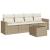 Set canapele de grădină cu perne, 5 piese, bej, poliratan GartenMobel Dekor