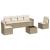 Set canapele de grădină, 7 piese, cu perne, bej, poliratan GartenMobel Dekor