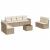 Set canapele de grădină, 9 piese, cu perne, bej, poliratan GartenMobel Dekor