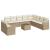 Set canapele de grădină cu perne, 11 piese, bej, poliratan GartenMobel Dekor