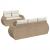 Set canapele de grădină cu perne, 6 piese, bej, poliratan GartenMobel Dekor