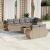 Set canapele de grădină, 9 piese, cu perne, bej, poliratan GartenMobel Dekor