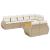 Set canapele de grădină, 9 piese, cu perne, bej, poliratan GartenMobel Dekor