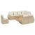 Set canapele de grădină, 9 piese, cu perne, bej, poliratan GartenMobel Dekor