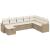 Set canapele de grădină, 8 piese, cu perne, bej, poliratan GartenMobel Dekor