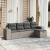 Set canapea de grădină cu perne, 5 piese, gri, poliratan GartenMobel Dekor