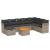 Set canapele de grădină, 9 piese, cu perne, gri, poliratan GartenMobel Dekor