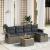 Set mobilier grădină cu perne, 6 piese, gri, poliratan GartenMobel Dekor