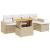 Set canapele de grădină cu perne, 6 piese, bej, poliratan GartenMobel Dekor