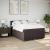 Pat box spring cu saltea, maro închis, 160x200 cm, textil GartenMobel Dekor