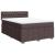 Pat box spring cu saltea, maro închis, 160x200 cm, textil GartenMobel Dekor