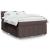 Pat box spring cu saltea, maro închis, 160x200 cm, textil GartenMobel Dekor
