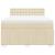 Pat box spring cu saltea, crem, 160x200 cm, material textil GartenMobel Dekor